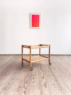 Chariot de bar Wegner en chêne pour Andreas Tuck