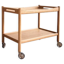 Chariot de bar Wegner en chêne pour Andreas Tuck