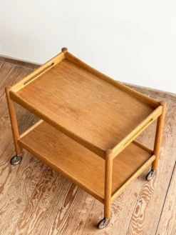 Chariot de bar Wegner en chêne pour Andreas Tuck