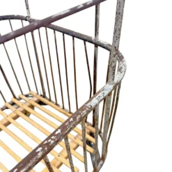 Chariot de boulangerie en métal vintage français long – Trolley à pain industriel – Roulettes L