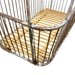Chariot de boulangerie en métal vintage français long – Trolley à pain industriel – Roulettes L
