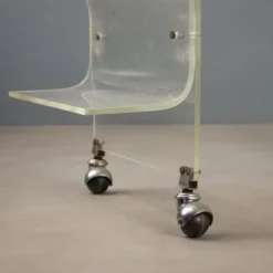 Chariot de cuisine vintage en plexiglas design Italie années 1970
