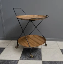 Chariot de service attribué à Paul Nagel pour Jie Gantofta, Suède, années 1960.