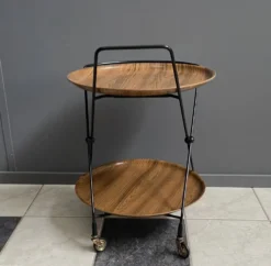 Chariot de service attribué à Paul Nagel pour Jie Gantofta, Suède, années 1960.