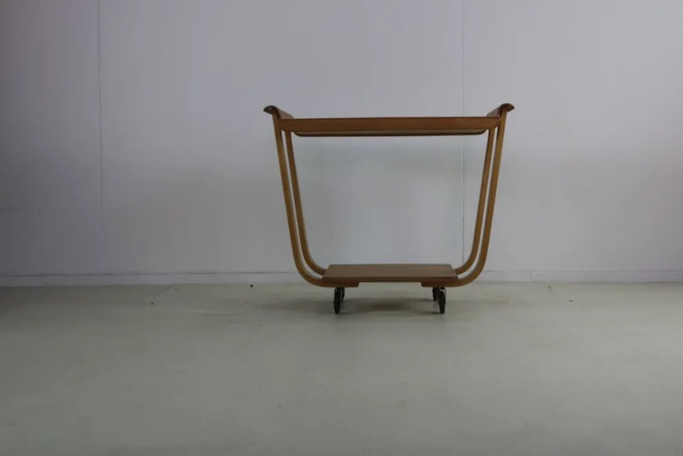 Chariot de service en contreplaqué par Cees Braakman pour Pastoe, années 50