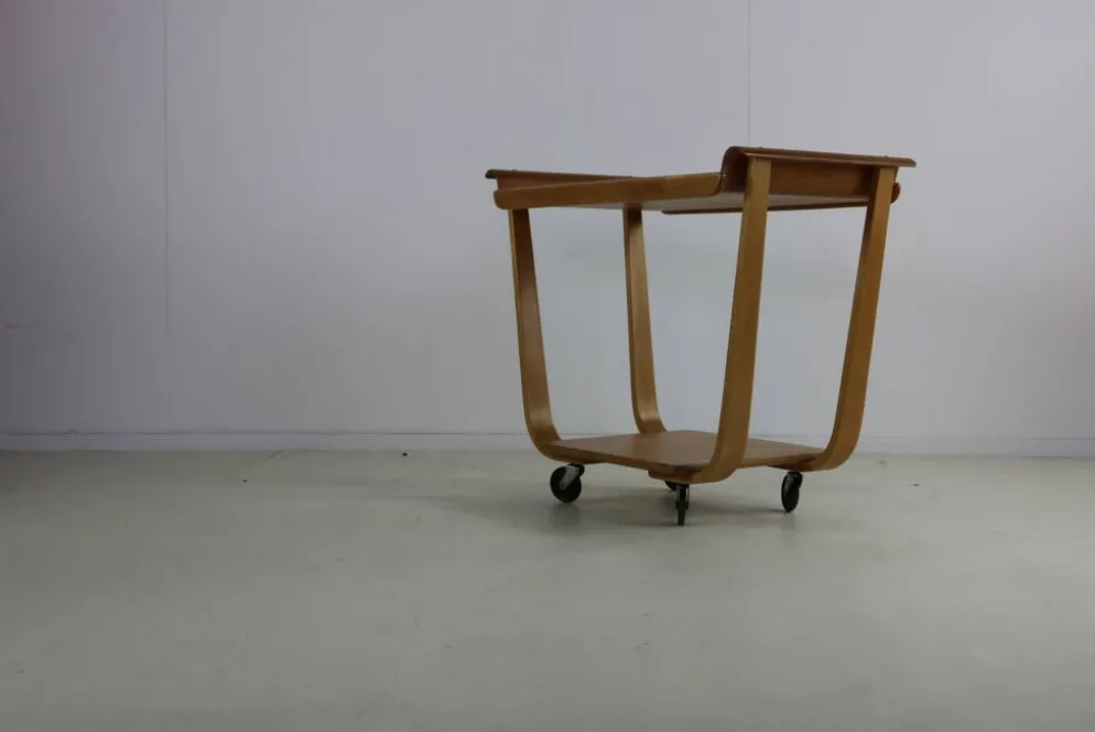 Chariot de service en contreplaqué par Cees Braakman pour Pastoe, années 50