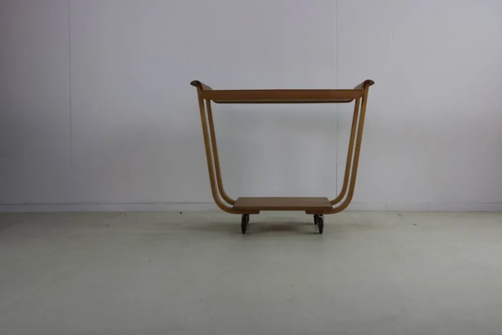 Chariot de service en contreplaqué par Cees Braakman pour Pastoe, années 50