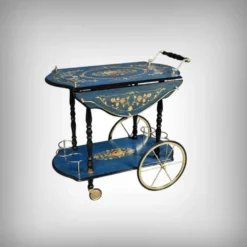 Chariot de service en marqueterie de Sorente, Italie – 1960
