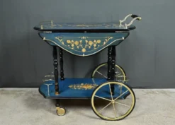 Chariot de service en marqueterie de Sorente, Italie – 1960
