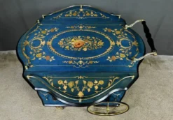 Chariot de service en marqueterie de Sorente, Italie – 1960