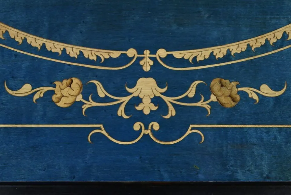 Chariot de service en marqueterie de Sorente, Italie – 1960