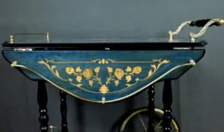 Chariot de service en marqueterie de Sorente, Italie – 1960