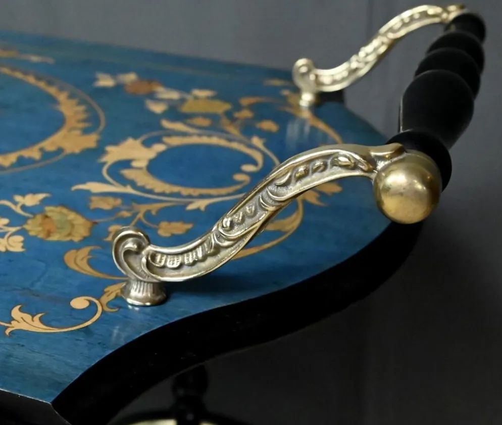 Chariot de service en marqueterie de Sorente, Italie – 1960