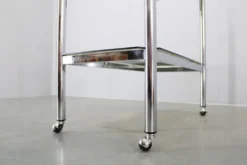 Chariot de service en verre fumé des années 70, Italie.