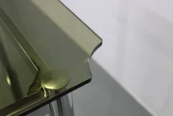 Chariot de service en verre fumé des années 70, Italie.