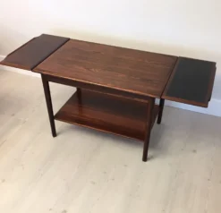 Chariot de service extensible danois en palissandre mid century 1960s