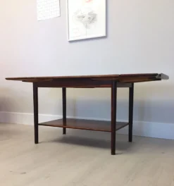 Chariot de service extensible danois en palissandre mid century 1960s