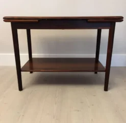 Chariot de service extensible danois en palissandre mid century 1960s