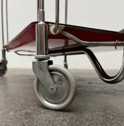 Chariot de service pliable vintage allemand, bar à maison ou table d'appoint, années 1970