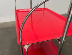 Chariot de service pliable vintage allemand, bar à maison ou table d'appoint, années 1970