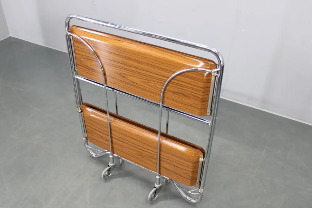 Chariot de service pliant des années 70, Italie.