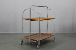 Chariot de service pliant des années 70, Italie.