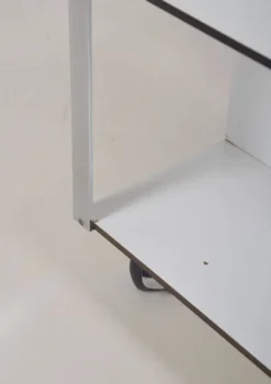 Chariot de service postmoderne italien au design épuré, années 1980