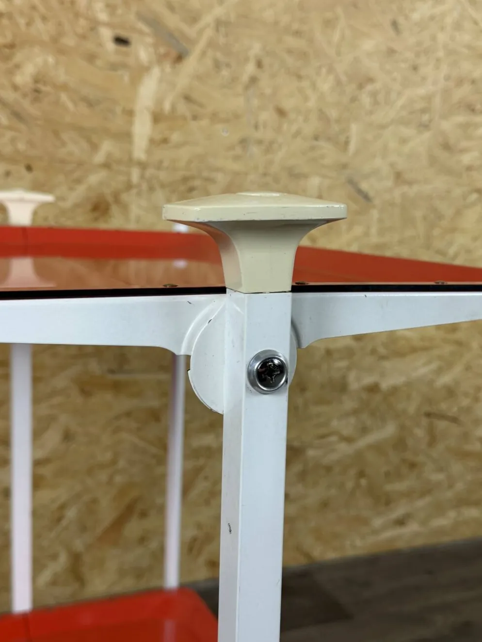 Chariot de service Table d'appoint Design orange Space Age Années 1960 Années 1970