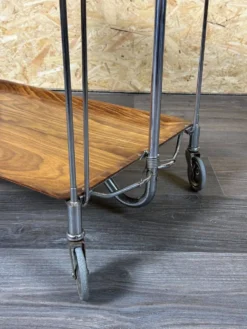 Chariot de service table d'appoint dinette space age brown design 60s 70s