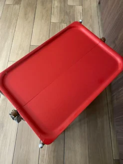 Chariot de service table roulante Platex Textable rouge 70’ Spage age