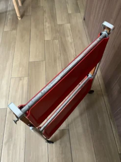 Chariot de service table roulante Platex Textable rouge 70’ Spage age