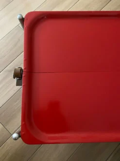 Chariot de service table roulante Platex Textable rouge 70’ Spage age