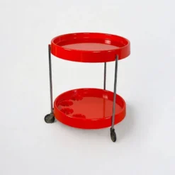 Chariot de service vintage avec porte-bouteilles par Dal Vera Italie, années 1970