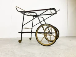 Chariot de service vintage italien par Cesare Lacca, années 1950