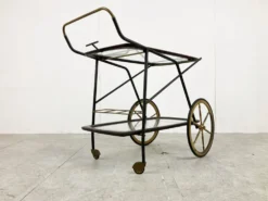 Chariot de service vintage italien par Cesare Lacca, années 1950