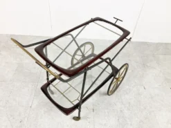 Chariot de service vintage italien par Cesare Lacca, années 1950