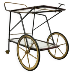 Chariot de service vintage italien par Cesare Lacca, années 1950