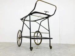 Chariot de service vintage italien par Cesare Lacca, années 1950
