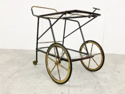 Chariot de service vintage italien par Cesare Lacca, années 1950