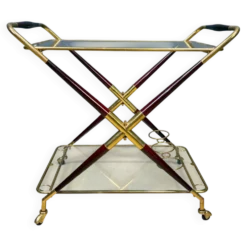 Chariot de service vintage italien par Cesare Lacca, années 1950