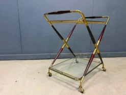 Chariot de service vintage italien par Cesare Lacca, années 1950