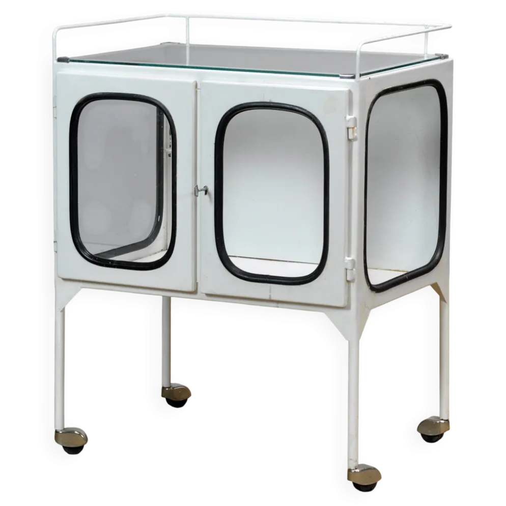 Chariot d'hôpital vintage, années 1970