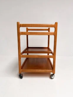 Chariot en teck par Andersen pour Silkeborg, années 1960.
