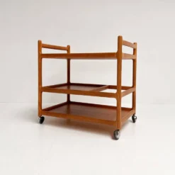 Chariot en teck par Andersen pour Silkeborg, années 1960.