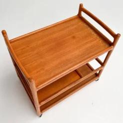 Chariot en teck par Andersen pour Silkeborg, années 1960.