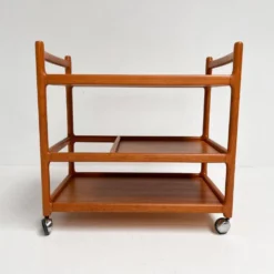 Chariot en teck par Andersen pour Silkeborg, années 1960.