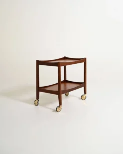 Chariot en teck scandinave, années 1960