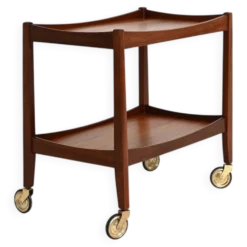 Chariot en teck scandinave, années 1960