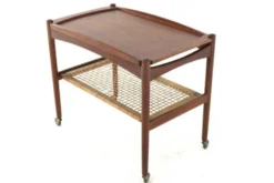 Chariot Poul Hundevad avec plateau amovible - design moderne du milieu du siècle - danois