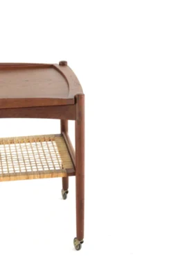 Chariot Poul Hundevad avec plateau amovible - design moderne du milieu du siècle - danois